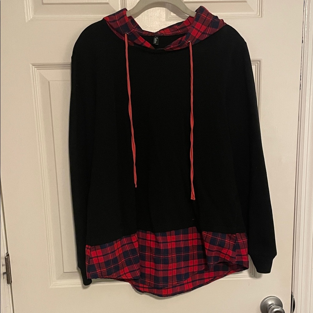 Plaid Accent Kids Hoodie
